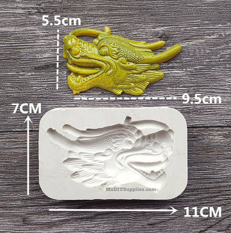 Dragon Silicone Mold Metal Fondant Polymer Clay Resin Etsy