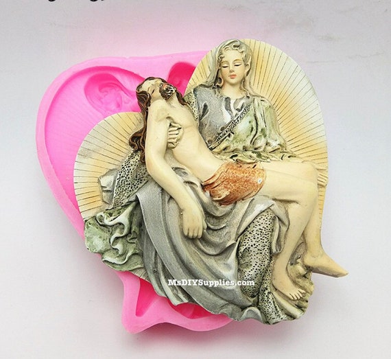 Jesus Silicone Molds for Fondant, Religion Mold, Chocolate Mold, Clay Mold, Soap Mold, Resin Mold by MsDIYSupplies