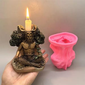 Celtic Mythical Figures Statue Creative European Retro Silicone Mold, Resin Gypsum Candle Concrete Mold Casting