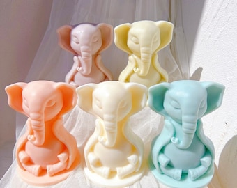 Molde de silicona para velas con forma de elefante en 3D