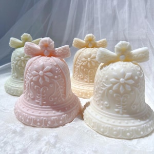 Christmas Bell Candle Silicone Mold: Festive Resin, Wax, Plaster Casting