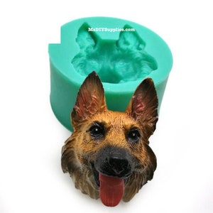 3D Dog Silicone Mold - Cake Decoration, Small Dogs, Candle Mould, Plaster, Cement, Polymer Clay, Soap, Chocolate Mold Casting