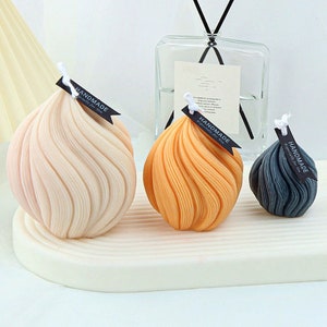 Artistic Geometry Carved Wavy Candles Molds