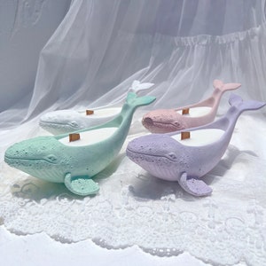 Whale Silicone Candle Mold, Jesmonite Casting for Candle Making, Cement Jar Gypsym Concrete Mold