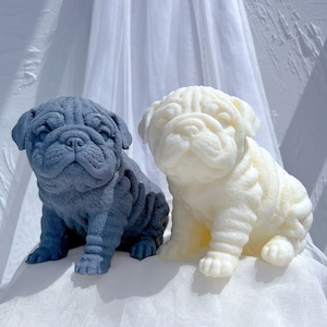 Bulldogge Welpen Silikon Kerzenform