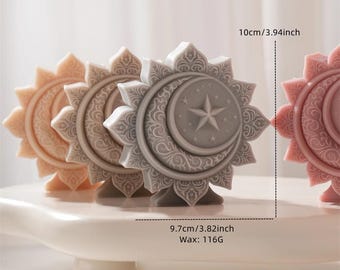 Hifrom Kit Moules Silicone Époxy Moon Star - Moule Résine Lune Et Pendentif Pour Carillon Vent DIY Décoration Murale