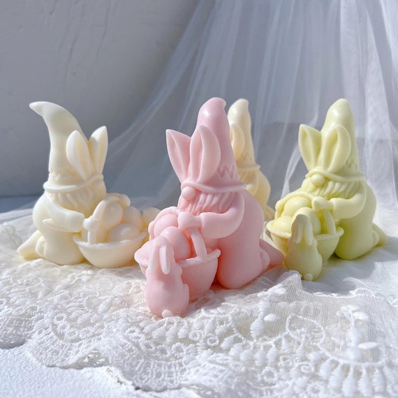 FUFRE 3 Stampi In Silicone Per Colata, Stampi In Silicone Per Pasqua, Coniglietto Pasquale, Stampi In Silicone Per Gesso, Candele Di Cera Di Soia, Artigianato - 10