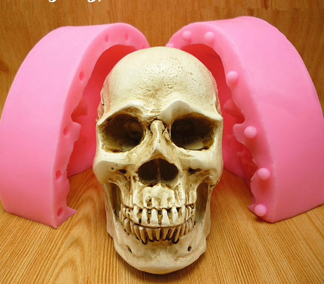 3D Silicone Skull Statue Molds 1:1 Actual Size For Sale 