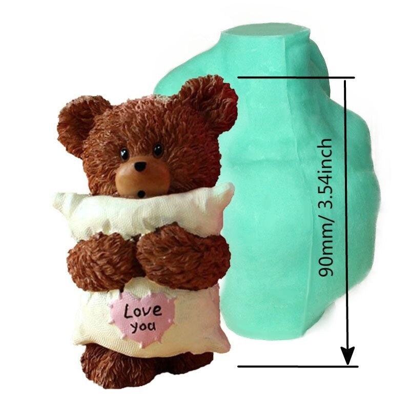 Cartoon Teddy Bear Silicone Resin Mold-bear Honey Jar Mold-teddy