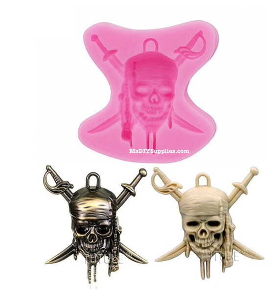 3D skull Flexible Silicone Mould Sugarpaste Cake Toppers Fimo Candle