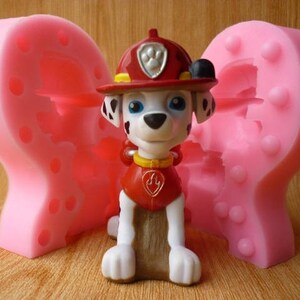 3D Paw Patrol Dog Team Bark Silicone Mold Soap/Clay/Chocolate/Sugar Paste/Fondant