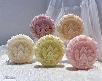 Molde de silicona para corona navideña: vela con forma de piña y muñeco de nieve, decoración navideña