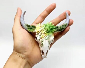 Resin Longhorn Cow Skull Head Silicone Mold Casting