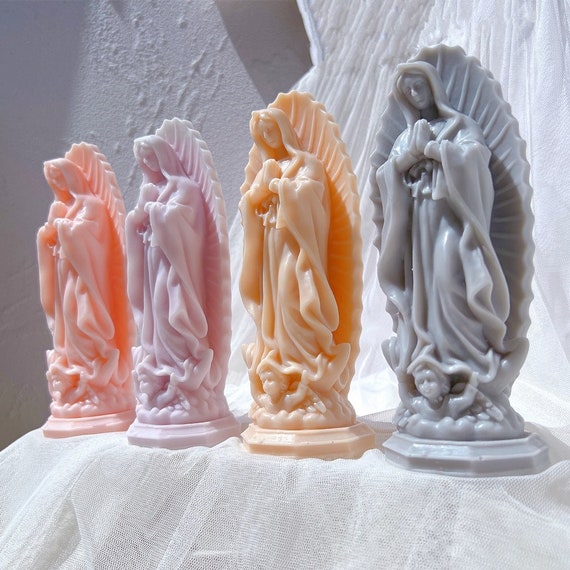 Moule En Silicone Pour Bougie Statue De La Vierge Marie : Moule Pour Bougie Catholique - France