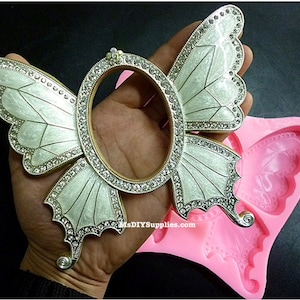 3D Butterfly Photo Frame Silicone mold for resin, polymer clay, gypsum Silicone Mold Casting