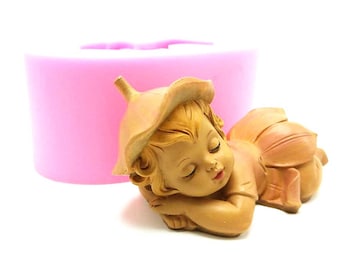 3D Sleeping Baby Silicone Mold: Cake, Soap, Candle Making