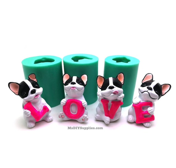 3D Yoga-Hunde Silikonform – Flexibel Für Kerzen, Seife, Harz, Schokolade & Mehr