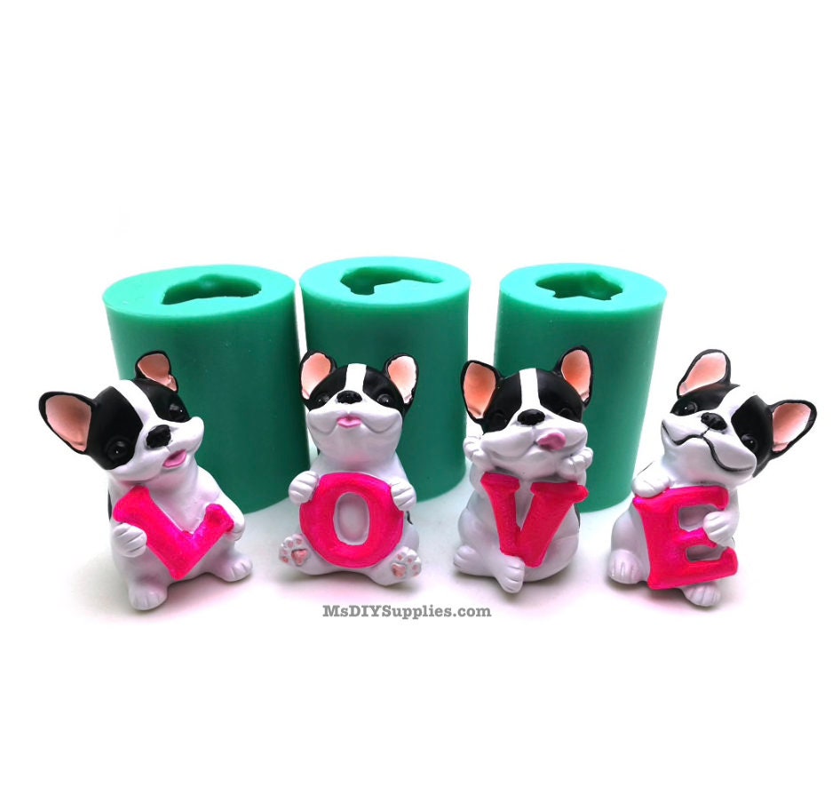 3D Yoga-Hunde Silikonform – Flexibel Für Kerzen, Seife, Harz, Schokolade & Mehr