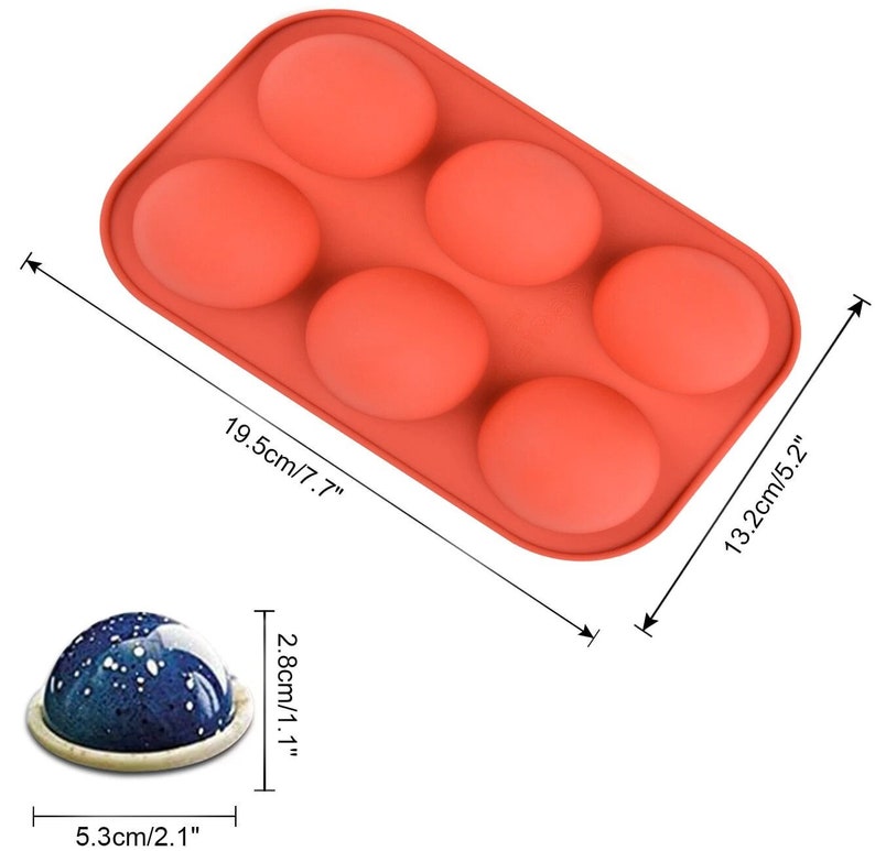 Medium Semi Sphere Silicone Mold for Chocolate Bomb Soap Etsy