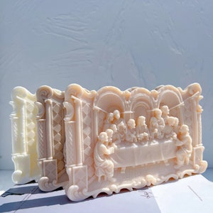 Religious Sculpture Silicone Mold Catholic Jesus Disciples Soy Wax Candle Mould Holy Characters Church Decor