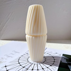 Tall Spiral Design Silicone Candle Mold Pillar Wave Twirl Silicone Mould Abstract Art Decorative Wavy Soy Wax Molds