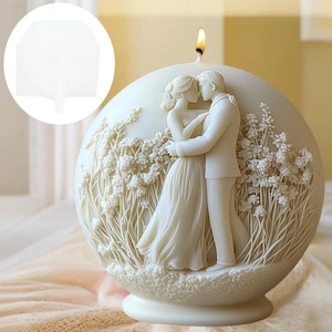 Lovers Embrace Candles Silicone Mold, Wedding Couple Candle Mold, Concrete Resin Mould, Men Women Embrace Gypsum Molds, Wedding Decor Mold