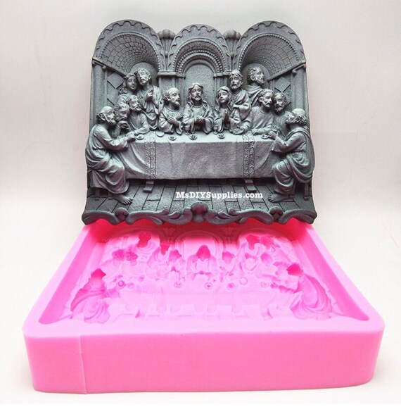 The Last Supper Silicone Molds for Fondant, Religion Mold, Chocolate Mold, Clay Mold, Soap Mold, Resin Mold by MsDIYSupplies