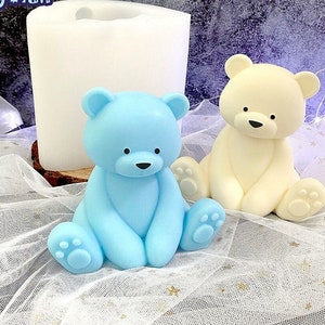 3D Bear Candle Silicone Mold-cute Honey Jar Bear Mold-teddy Bear Keychain  Resin Mold-scented Plaster Bear Mold-epoxy Resin Craft Mold 