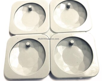 4 Cavity Diamond Soap Aromatherapy Wax Candle Plaster Epoxy Making Silicone Mold