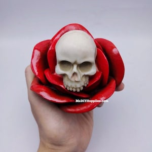 3D Skull Silicone Mold for Candle Making, Cake Topper, Jesmonite, Soap, Wax Melts Mold Casting