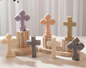 Stampo in silicone 3D a forma di croce in resina, per fai da te, strumenti per la realizzazione di resina epossidica (5 pezzi