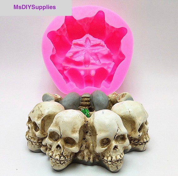 3D Skull Silicone Mold, Soap Mold,candle Mold,candle Plaster Silicone Mold,cake  Topper,polymer Clay,cake Mold,chocolate Mold,resin Mold 