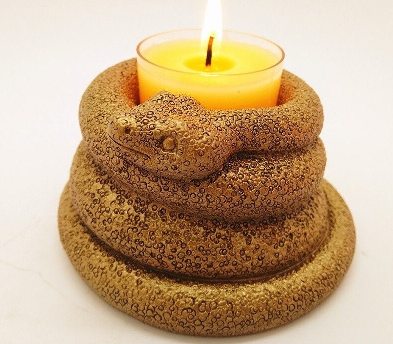 Soaps 3D Snake Shape Silicone Candlestick Mold Candle Mould Epoxy Casting Candlestick for Making Wax Moulds