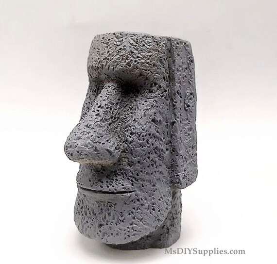 3D Easter Island Stone Statue Silicone Mold for concrete Etsy