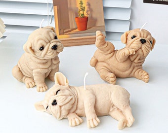 3D Dog Silicone Mold Handmade Candle Clay Soap Mould DIY Baking Chocolate  Ice Cream Mousse Fondant Cake Decorating Tools