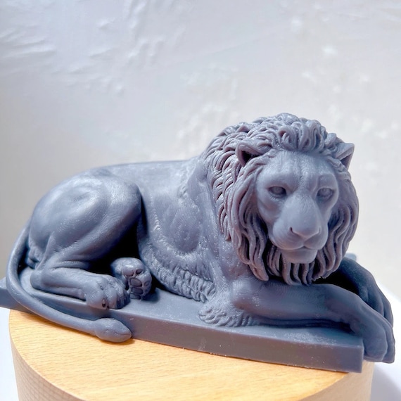 Jenbnoau Lion RéSine Mol, Moule StéRéO Statue Porte DéCoration Tenture Murale Animal Moule en Silicone pour Tenture Murale, DéCoration de Porte de FenêTre