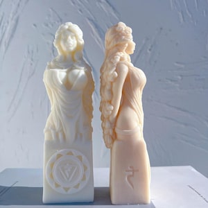 Symbols Woman Bust Silicone Candle Mold, Goddess Statue Silicone Molds, Beauty Sculpture Greek Art Mold Casting