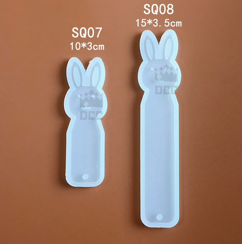 1pc Rabbit Cat Bookmarks shaped Silicone Mold for UV resin Epoxy Resin for handmade Jewelry Bear