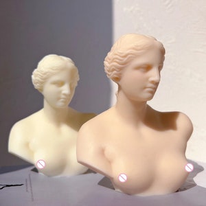 Venus de Milo Bust Candle Mold, Greek Aphrodite Goddess Statue Silicone Molds, Beauty Sculpture Greek Art Wax Mold