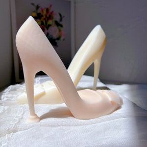 High Heel Shoes Silicone Candle Mold, Women&#39;s Point Toe Shoe Wax Silicone Molds