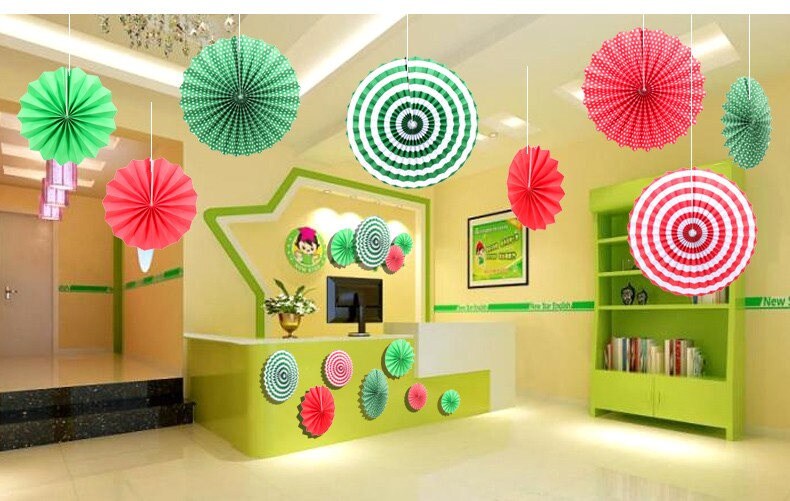 6pcs/set Colorful Wheel Tissue Paper fans Flowers balls Etsy