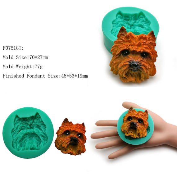 3D Yoga-Hund Silikonform – Für Schokolade, Seife, Harz, Wachs & Mehr, Flexibel & Antihaftend (Hund C)