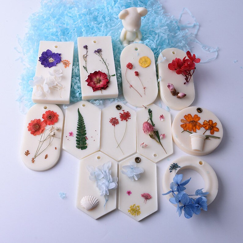 DIY Soy Candles Aroma Wax Tablets Silicone Mold Handmade Dried Etsy