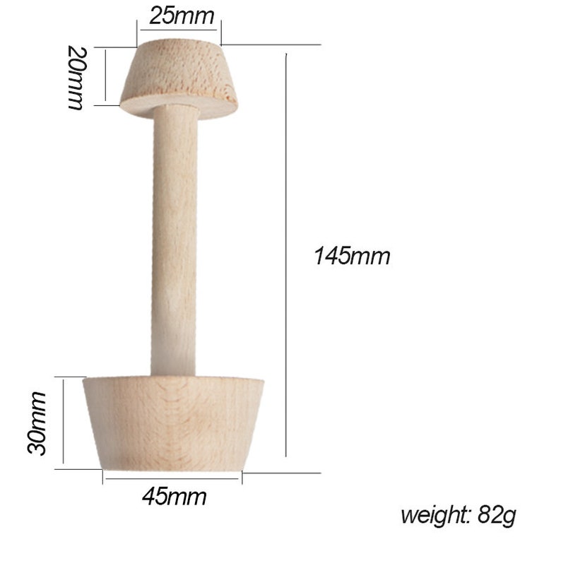 Wood Tart Tamper Double Side Wooden Pastry Egg Tart Pusher Baking Cake Kitchen Tools