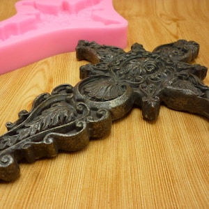 Roman Pattern Cross Silicone Molds for Fondant, Fridge Magnet, Chocolate, Jewellery Making Mold
