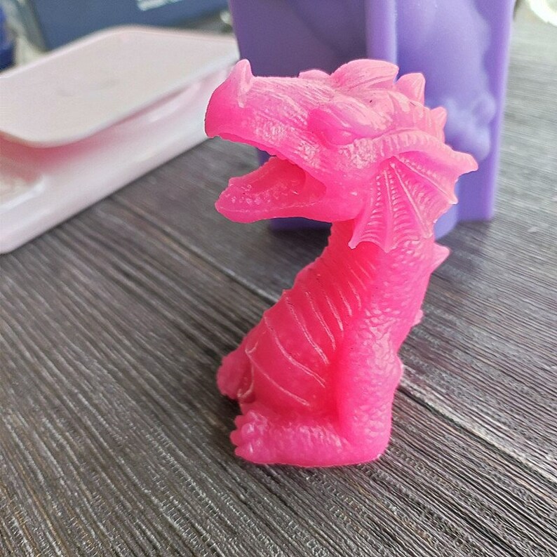 3D Dragon Silicone Mold for Soap Chocolate Fondant Candle Etsy