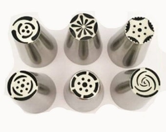 20% Discount!! Limited Stocks 6pcs Tulips Nozzles Instant Flowers Cake Decorating Tool Tip Sets Fondant Cake Stainless steel seamless frills