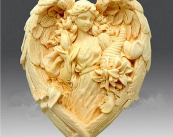 3D Angel Silicone Mold for Soap, Fondant, Polymer Clay, Chocolate, Candle, Epoxy Resin Mold