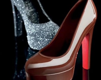 Moule 3D en plastique pour chaussures à talons hauts pour décoration de chocolat, de bonbons et de gâteaux