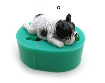 3D Corgi Bulldog Dog Silicone Mold Casting